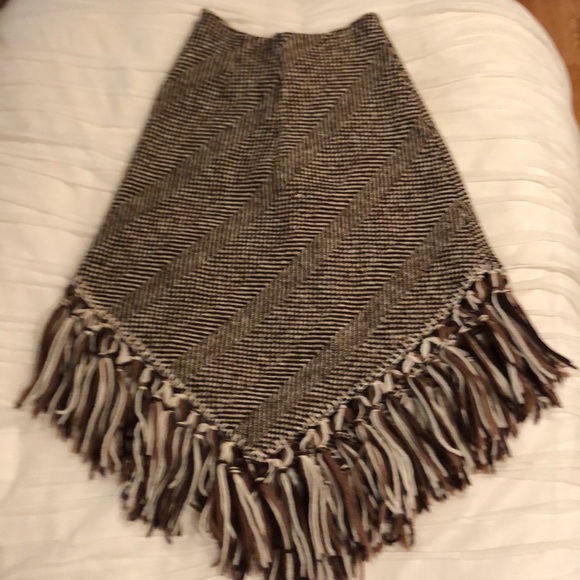 Dolce & Gabbana Wool Poncho Skirt